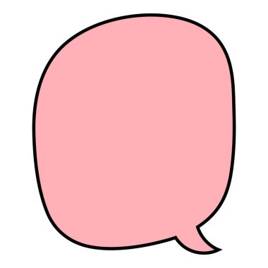 Sohbet baloncuğu el çizimi renk vektörü çizimi