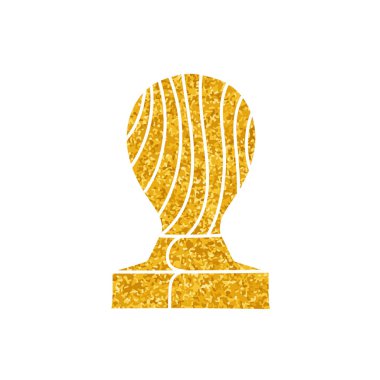 Kahve makinası altın rengi çiziyor.