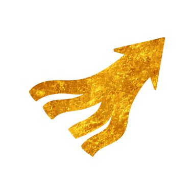 Altın renkli ok çizimi