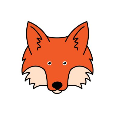 Tilki eli çizilmiş renk vektörü çizimi