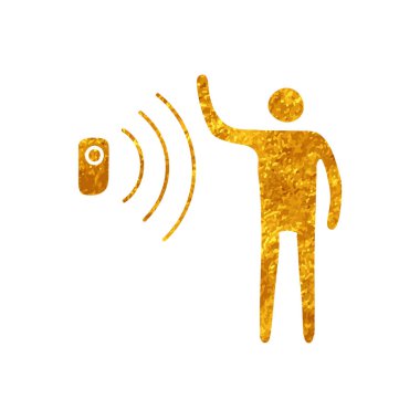 Altın rengi ile hareket sensörü çizimi