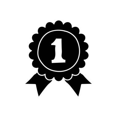 Madalyalar siyah el çizimi simgesi