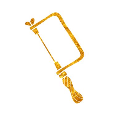 Kuyumcu ayarlanabilir testere ile altın rengi çizim