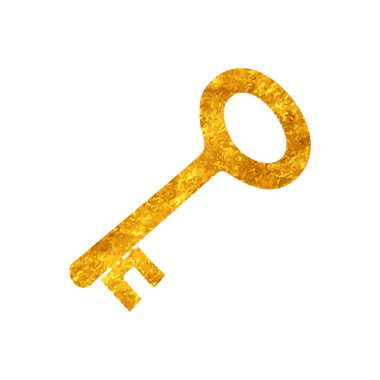 Altın rengi ile anahtar çizimi