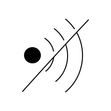 Ses simgesi pasifleştirilmiş siyah el çizim simgesi