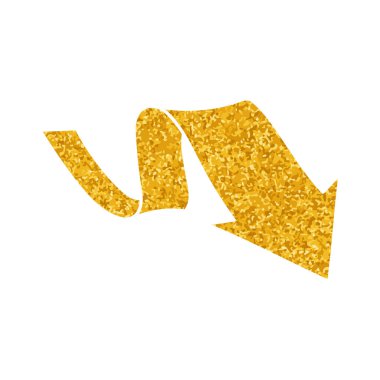 Altın renkli ok çizimi