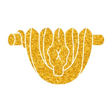 Altın renkli çizim yapan yeşil ağaç pitonu