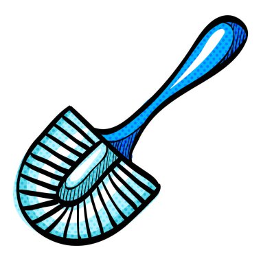 Fırça yarım ton simgesi elle çizilmiş renk vektörü illüstrasyonu