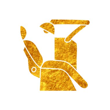 Diş hekimi iş sandalyesi altın rengi çiziyor