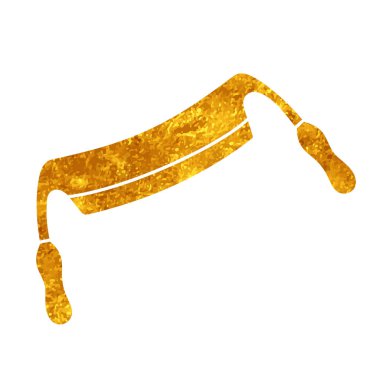 Altın rengi çizerek bıçak ikonu ahşap işleme aracı çiz