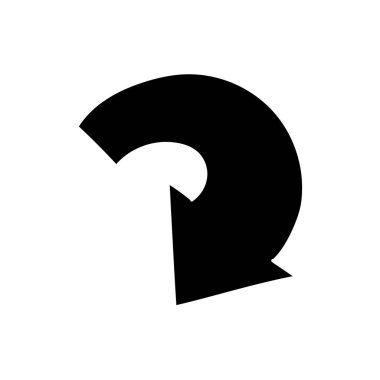 Ok siyah el çizilmiş simgesi