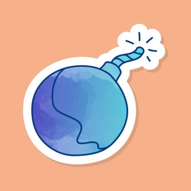 Patlayıcı bomba rengi etiketi