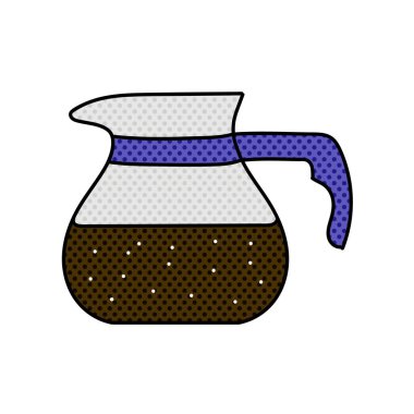 içilen sürahi yarım ton el çizimi renk vektörü çizimi