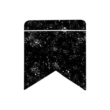 Grunge görünümünde yer imi kara el çizimi simgesi