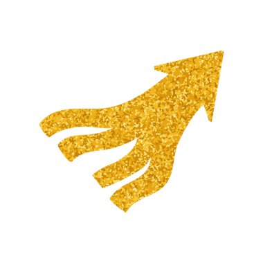 Altın renkli ok çizimi