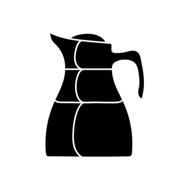 Sürahi siyah el çizim ikonu içerek