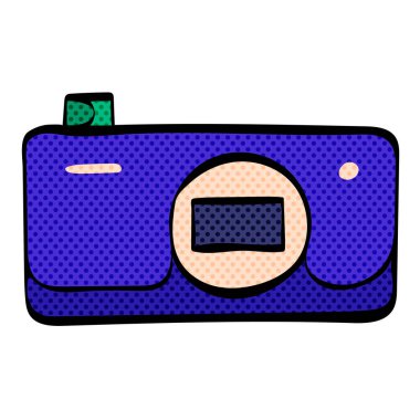 Kamera yarım ton simgesi elle çizilmiş renk vektörü çizimi