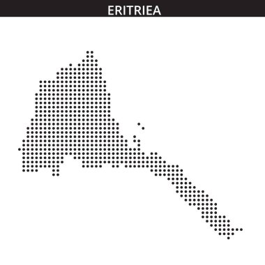 Eritre 'nin bu ayrıntılı çizgisi coğrafi sınırlarını ve farklı özelliklerini ve konumunu vurgulayan eşsiz şeklini gösterir..