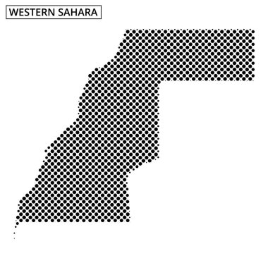 Batı Sahra 'nın coğrafi sınırlarını gösteren detaylı bir harita, eşsiz topoğrafik özellikler ve veri ilişkilerini gösterir..