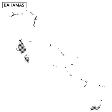 Ana hat Bahamalar 'ı gösteriyor. Adalarını ve etrafındaki suları basit bir şekilde vurguluyor..