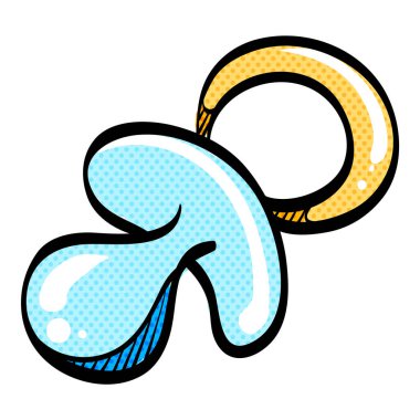 Emzik yarım ton simgesi elle çizilmiş renk vektörü çizimi