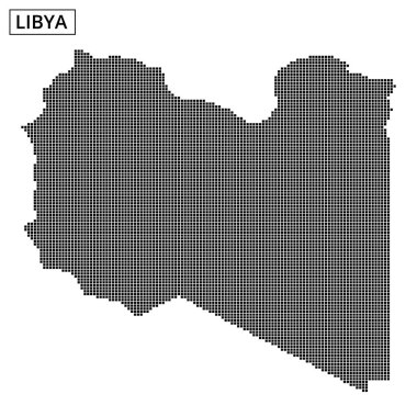 Libya 'nın coğrafi özelliklerini özetleyen, sınırlarını ve önemli alanlarını vurgulayan, fiziksel temsil üzerine odaklanan ayrıntılı bir harita.