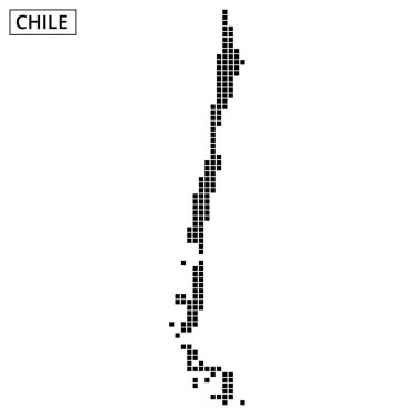 Grafik, Şili 'nin farklı desenler ve dokularla dolu, eşsiz biçimini ve özelliklerini gösteren ayrıntılı bir taslağını içeriyor..