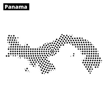 panama haritası noktalar deseninde