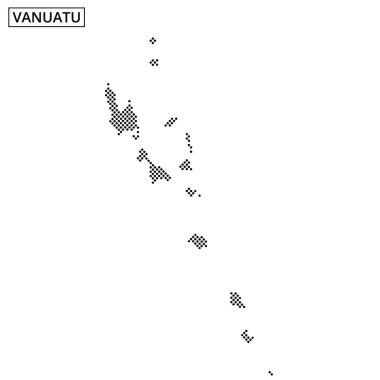 Vanuatu 'nun haritası adalarını ve coğrafi özelliklerini net bir şekilde vurgular.