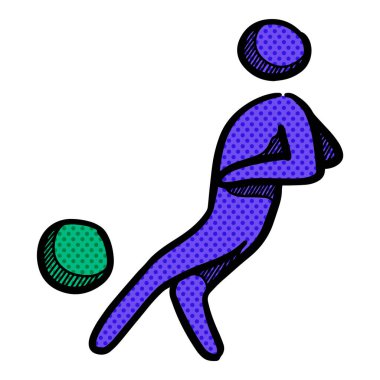 Futbol oyuncu vektör çizim