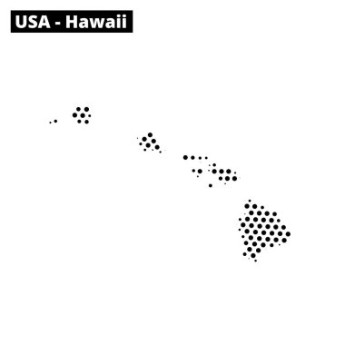 Hawaii Haritası Noktalar halinde