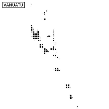 Vanuatu 'nun haritası adalarını ve coğrafi özelliklerini net bir şekilde vurgular.