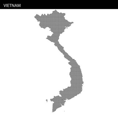Vietnam 'ın detaylı bir özeti, ülkenin şekil ve topoğrafyasını gösteren coğrafi sınırları ve kıyı özelliklerini vurguluyor..