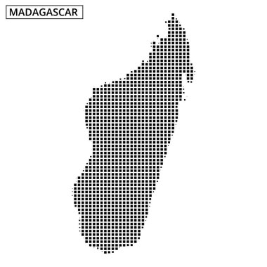 Bu çarpıcı sanat eseri Madagaskar 'ın özgün şeklini ve coğrafi önemini vurgulayan ana hatlarını gözler önüne seriyor..