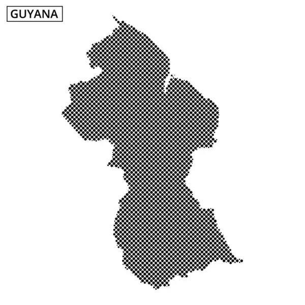 Guyana 'nın belirgin şekillerini ve coğrafi özelliklerini gösteren bir harita çizelgesi. Eğitimsel amaçlar için açık bir şekilde işaretlenmiş..