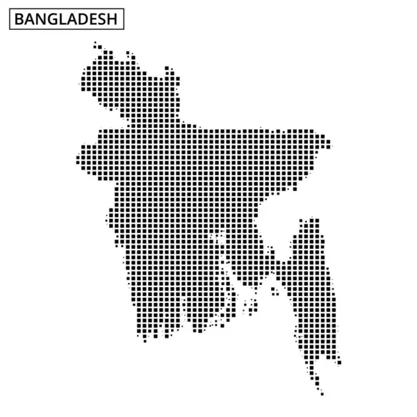 Benzersiz noktalı tasvirler Bangladeş 'in şeklini vurguluyor, geleneksel haritada modern sanatsal bir dönüm noktası sunuyor.