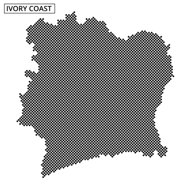 Fildişi Sahili 'nin coğrafi ana hatlarının benzersiz şekil ve topoğrafyasını vurgulayan desenli bir temsili..