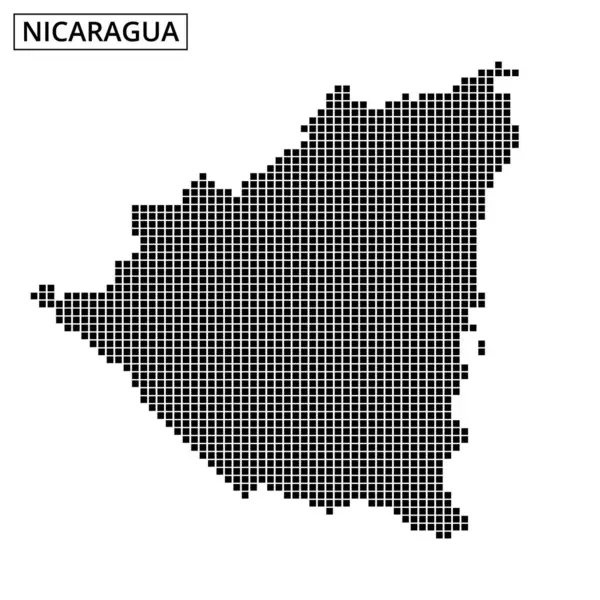 Nikaragua 'nın eşsiz nokta desenli haritası, coğrafi özelliklerini şık bir şekilde vurguluyor..