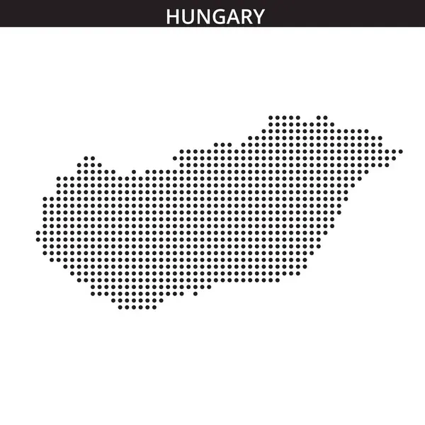 Bu grafik Macaristan 'ı şekillendirilmiş arka plandaki noktalı bir dış hatla gösteriyor, coğrafi şeklini gösteriyor..