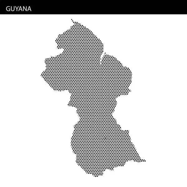 Guyana 'nın belirgin şekillerini ve coğrafi özelliklerini gösteren bir harita çizelgesi. Eğitimsel amaçlar için açık bir şekilde işaretlenmiş..