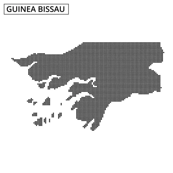 Bu görsel görüntüler, Gine Bissau 'nun özgün şeklini ve etrafındaki adaları yaratıcı bir tarzda vurgulayan noktalı bir ana hatlarını gösteriyor..