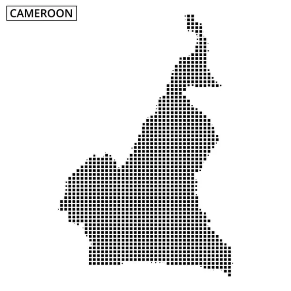 Noktalarla özetlenmiş bir Kamerun haritası onun eşsiz coğrafi özelliklerini ve bölgesel sınırlarını vurgular.