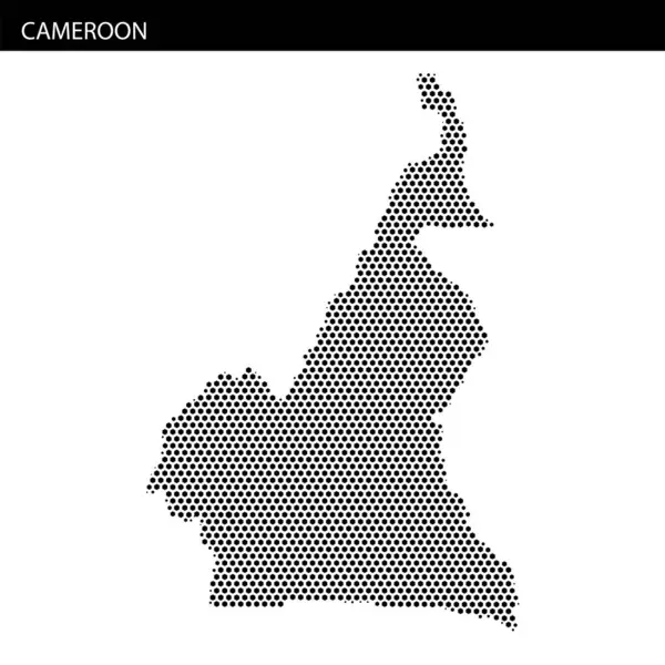 Noktalarla özetlenmiş bir Kamerun haritası onun eşsiz coğrafi özelliklerini ve bölgesel sınırlarını vurgular.