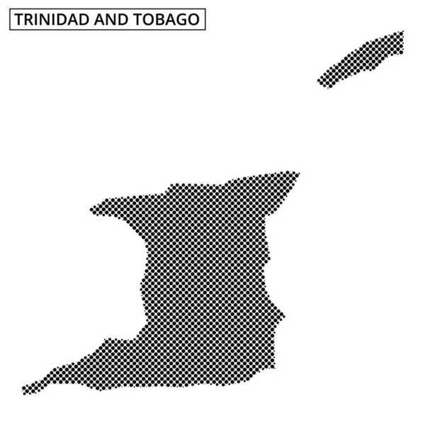 Trinidad ve Tobago 'nun bu haritası, adaları çeşitli uygulamalar için uygun basit bir tasarım içinde gösteren noktalı bir desen gösteriyor..
