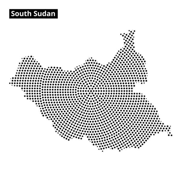 Sanat eserleri, Güney Sudan 'ın coğrafi biçimini ve özelliklerini açıkça vurgulayan noktalı bir ana hatını gösteriyor..