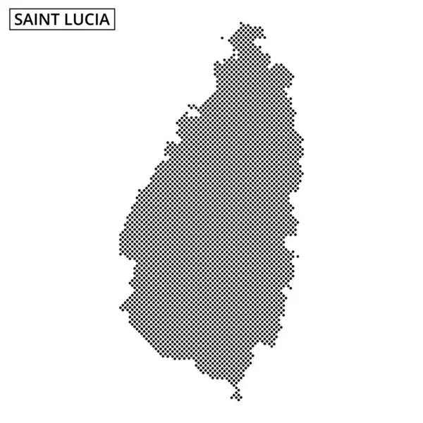 Saint Lucia 'nın Karayip bölgesindeki eşsiz şekil ve coğrafi bağlamını vurgulayan ayrıntılı ana hatları.