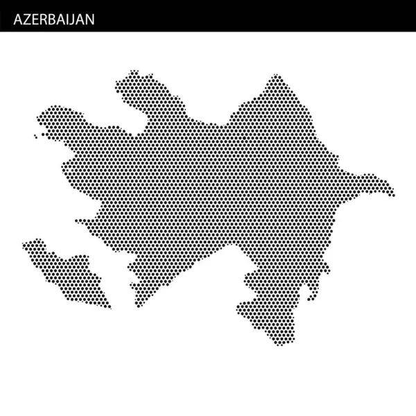Bu sanat eseri, Azerbaycan 'ın sınır ve farklı şekilleri, eğitim amaçları için ideallerini vurgulayan nokta desenli bir temsilini sunar..