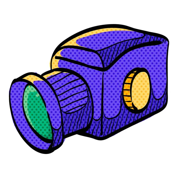 Kamera yarım ton simgesi elle çizilmiş renk vektörü çizimi