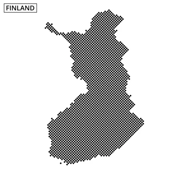 Finlandiya 'nın tek renkli tasarımı ülkenin benzersiz şeklini vurgulayan ayrıntılı bir harita taslağı sunulmaktadır..