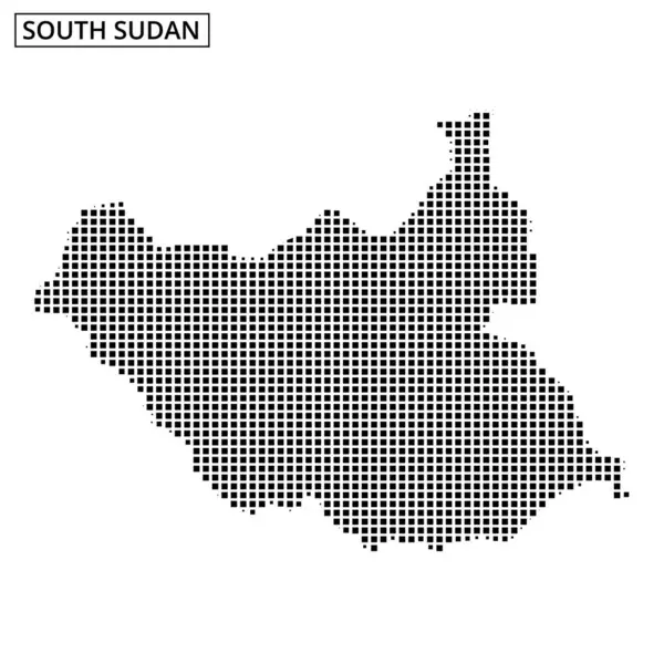 Sanat eserleri, Güney Sudan 'ın coğrafi biçimini ve özelliklerini açıkça vurgulayan noktalı bir ana hatını gösteriyor..